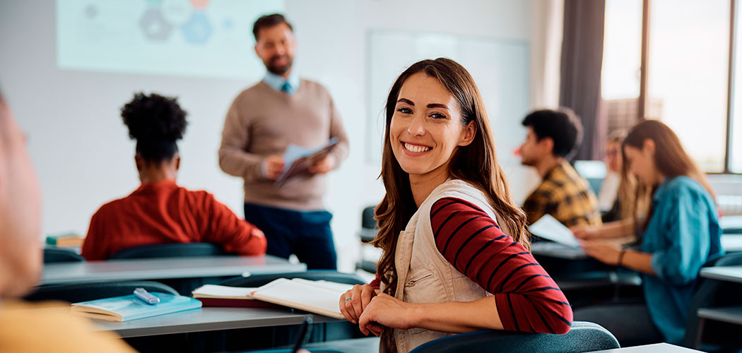 Estudiante en aula