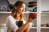 Artisan working in her workshop.