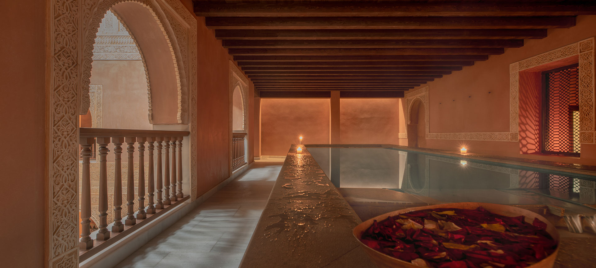 Inside the Hammam Al Ándalus Arab baths, Malaga Inside the Hammam Al Ándalus Arab baths, Malaga