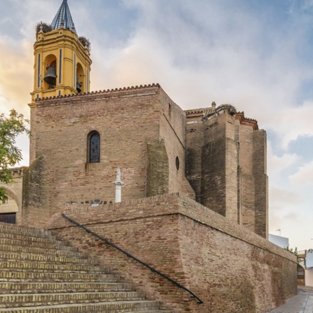 La iglesia de San Jorge, en Palos de la Frontera (Huelva, Andalucía)