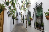 Traditionelle Architektur und typische Dekoration in Priego de Córdoba (Córdoba, Andalusien)