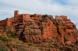 General view of Peracense Castle in Teruel, Aragon