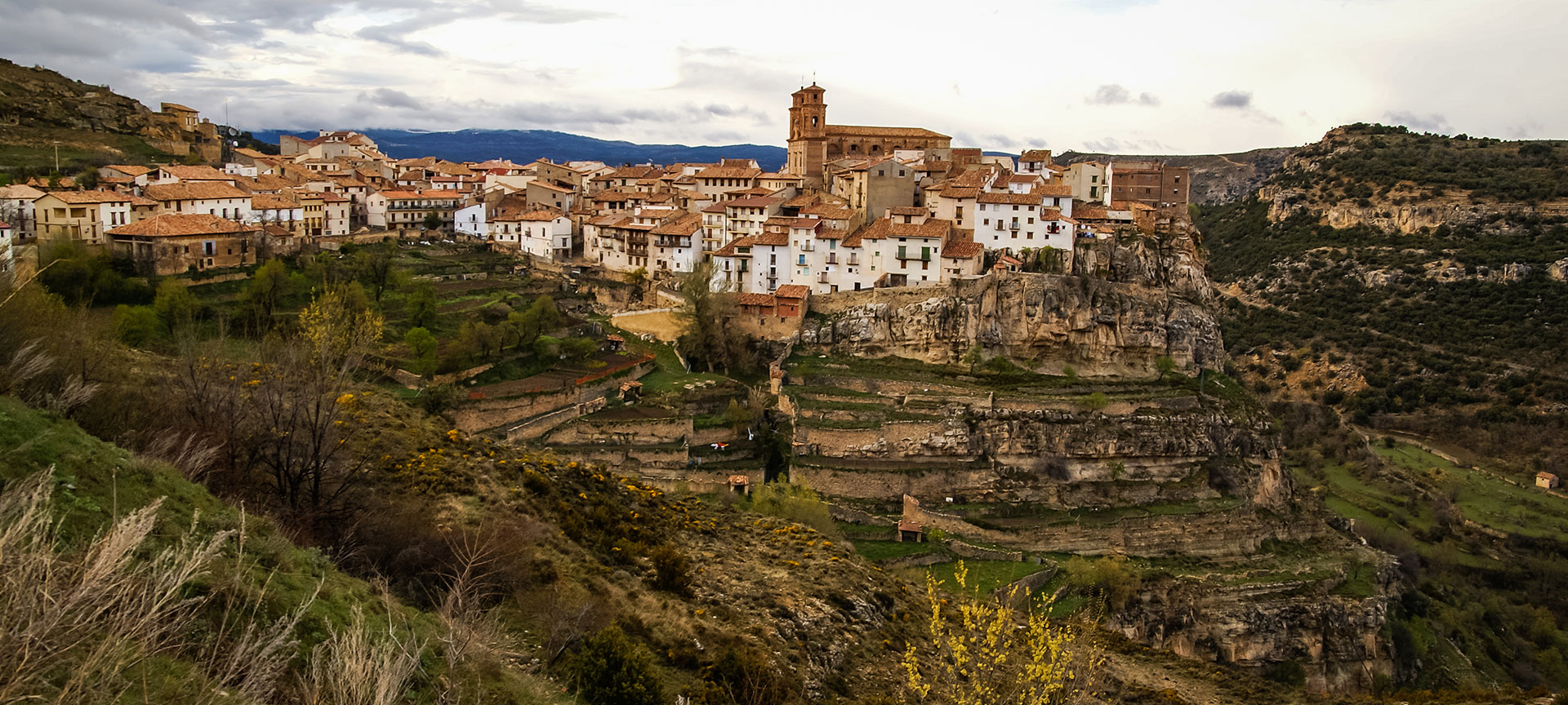 General view of Villarluengo, Teruel, Aragón General view of Villarluengo, Teruel, Aragón