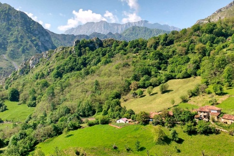 Paisaje en Ponga, Asturias