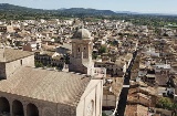 Vue panoramique de Llucmajor avec l’église San Miguel au premier plan, à Majorque (îles Baléares)