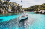 View of Cala Macarelleta in Menorca, Balearic Islands