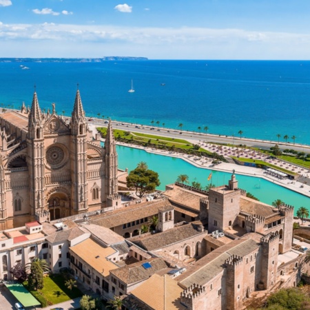 Vista aérea de Palma, Maiorca (Ilhas Baleares)