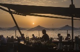 Coucher de soleil à Sant Antoni de Portmany (Ibiza, îles Baléares)