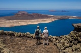 Vue de l'île de La Graciosa depuis Lanzarote, îles Canaries