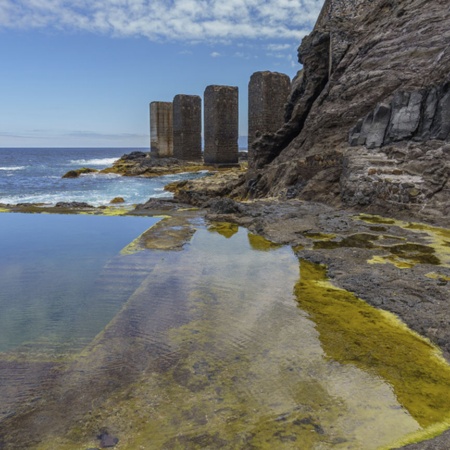 Piscina natural de Hermigua, en la isla de La Gomera (Islas Canarias)
