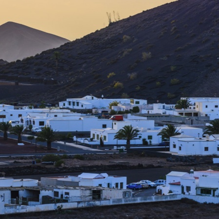 Imagem panorâmica de Uga (Lanzarote, Ilhas Canárias)