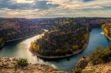 Panoramic view from the Hoces del Rio Duratón Natural Park. Segovia