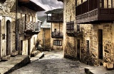 Typical street in Puebla de Sanabria, Zamora (Castilla y León)