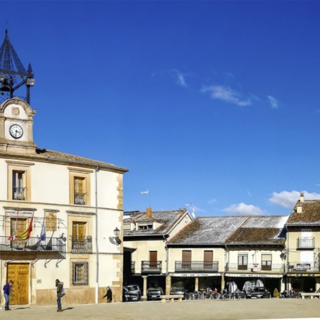 Plaza Mayor in Riaza (Segovia, Kastilien-León)