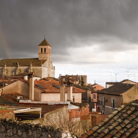 Imagem panorâmica de Simancas (Valladolid, Castilla y León)