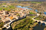 Vue aérienne de Ledesma (province de Salamanque, Castille-León)