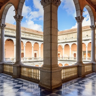 Inside of the Alcázar fortress in Toledo