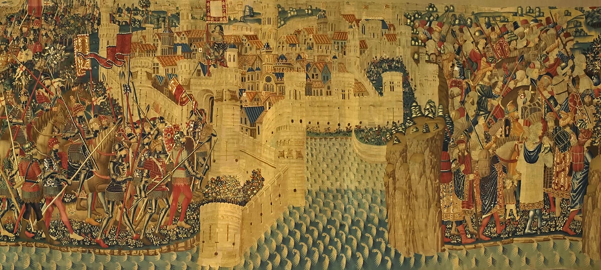 Tapestry asalto de arcila. 15th century Tournai. Pastrana Museum Tapestry asalto de arcila. 15th century Tournai. Pastrana Museum