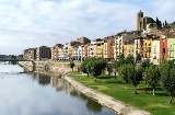 River Segre on its route through Balaguer (Lleida, Catalonia)