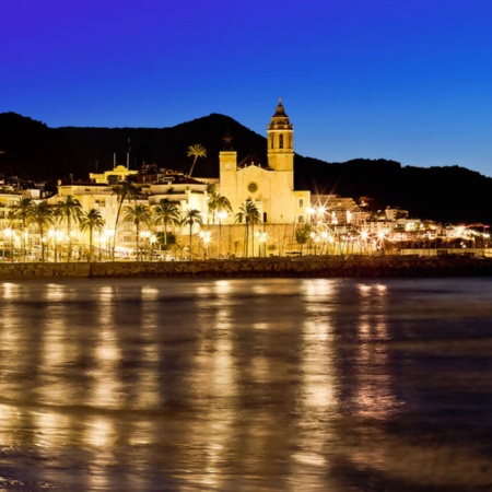 Vista de Sitges, na província de Barcelona (Catalunha)