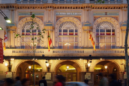 Gran Teatre del Liceu w Barcelonie, znany jako El Liceu, widok od zewnątrz.