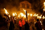 Summer solstice fire festivals in the Pyrenees. Vall de Boí (Lleida)