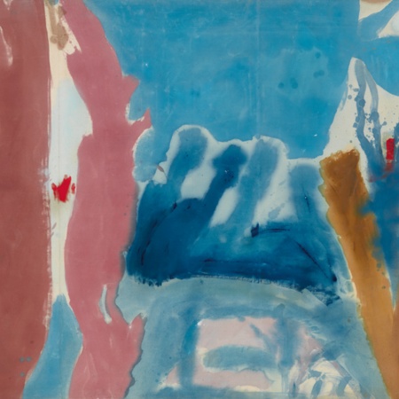 Helen Frankenthaler. Pared abierta (Open Wall), 1953. Óleo sobre lienzo 136,5x332,7 cm. Helen Frankenthaler Foundation, New York