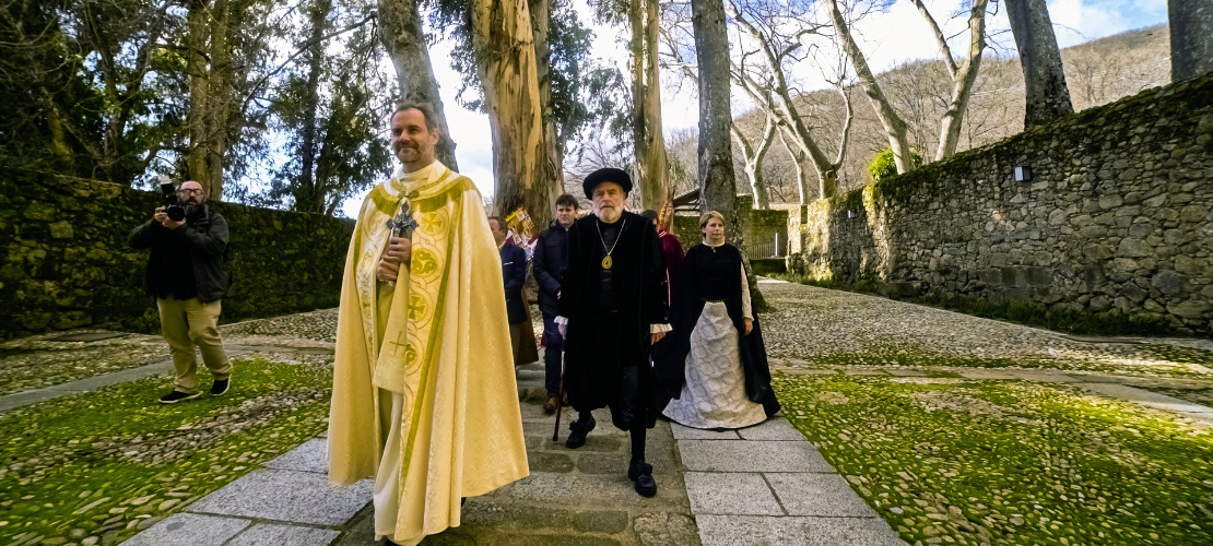 Particolare della commemorazione del viaggio dell'imperatore Carlo V a Jarandilla de la Vera, Cáceres, Estremadura