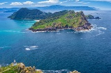 Cíes-Inseln. Blick auf die Insel San Martín.