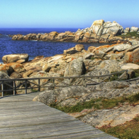 Playa de San Vicente in O Grove (Pontevedra, Galicien)