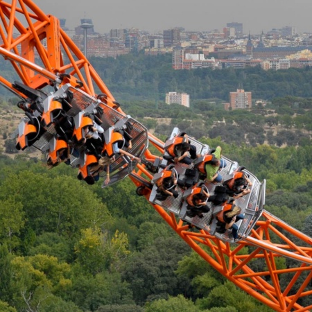 Ride at the Parque de Atracciones in Madrid