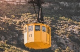 Cable car on Montserrat mountain