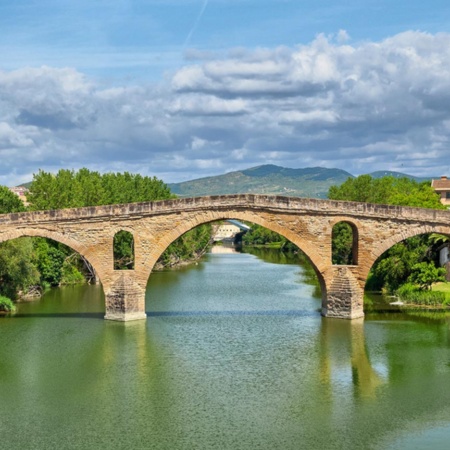 Römerbrücke über den Arga in Puente La Reina. Navarra