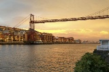 Die berühmte Bizkaia-Brücke in Portugalete (Bizkaia, Baskenland)