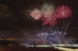 Feuerwerk bei den Fiestas von San Fermín