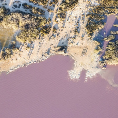 A conhecida como lagoa rosa de Torrevieja (Alicante, Comunidade Valenciana)