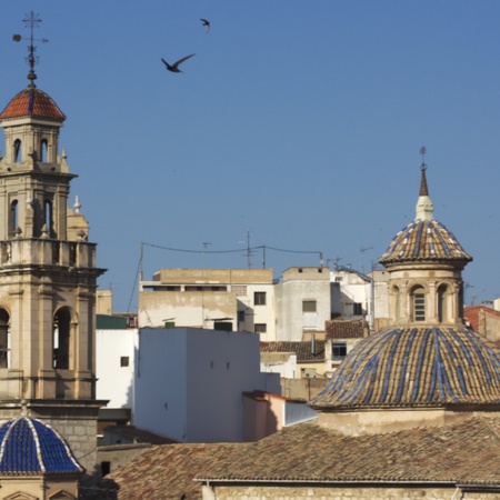 Blick auf Ontinyent in Valencia (Region Valencia)