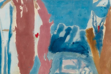 Helen Frankenthaler. Pared abierta (Open Wall), 1953. Óleo sobre lienzo 136,5x332,7 cm. Helen Frankenthaler Foundation, New York