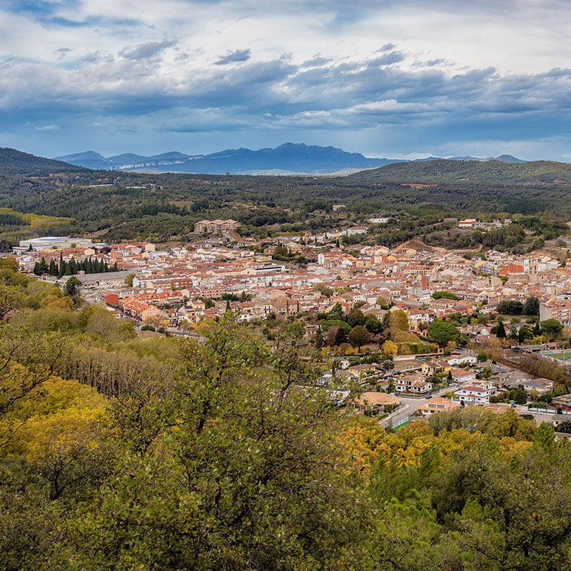 Vista general de Santa Coloma de Farners, Girona