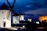 Windmills in Consuegra at sunset