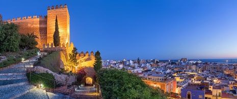 Vista de Almería desde a Alcazaba, Andaluzia