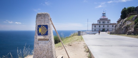 Camino de Santiago signpost in Fisterra